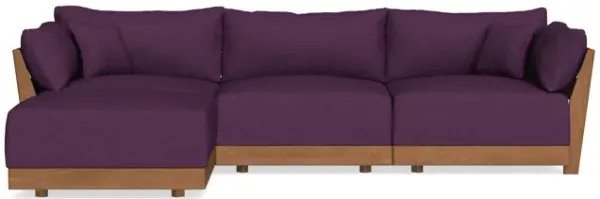 Modular Bondi Espresso 3-Seater Sectional in Aubergine | Memory Foam Blend