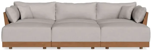 Modular Bondi Espresso 3-Seater Daybed Sofa Sectional in Cloud | Memory Foam Blend