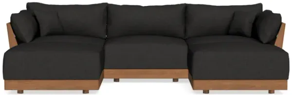 Modular Bondi Espresso 3-Seater U-Sectional in Peppercorn | Classic Blend