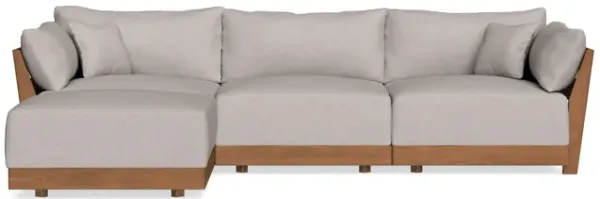 Modular Bondi Espresso 3-Seater Sectional in Cloud | Memory Foam Blend
