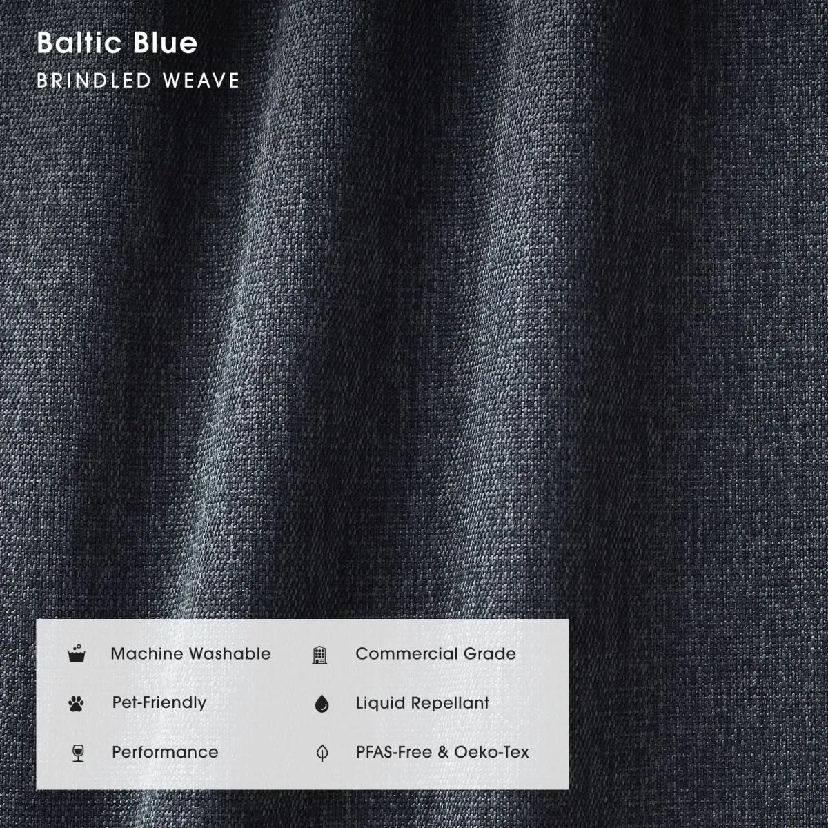 Modular Bondi Espresso 3-Seater Daybed Sofa Sectional in Baltic Blue | Memory Foam Blend