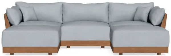 Modular Bondi Espresso 3-Seater U-Sectional in Ash | Memory Foam Blend
