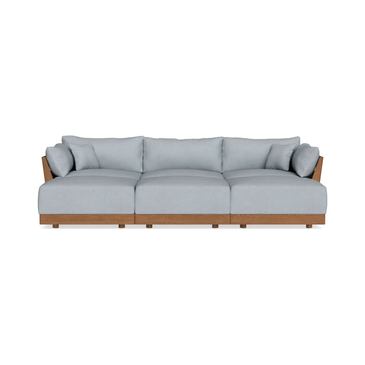 Modular Bondi Espresso 3-Seater Daybed Sofa Sectional in Ash | Classic Blend