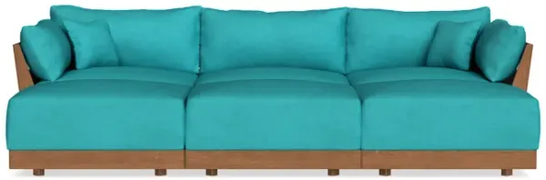Modular Bondi Espresso 3-Seater Daybed Sofa Sectional in Pool | Classic Blend
