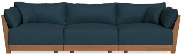 Modular Bondi Espresso 3-Seater Sofa in Navy Blue | Memory Foam Blend