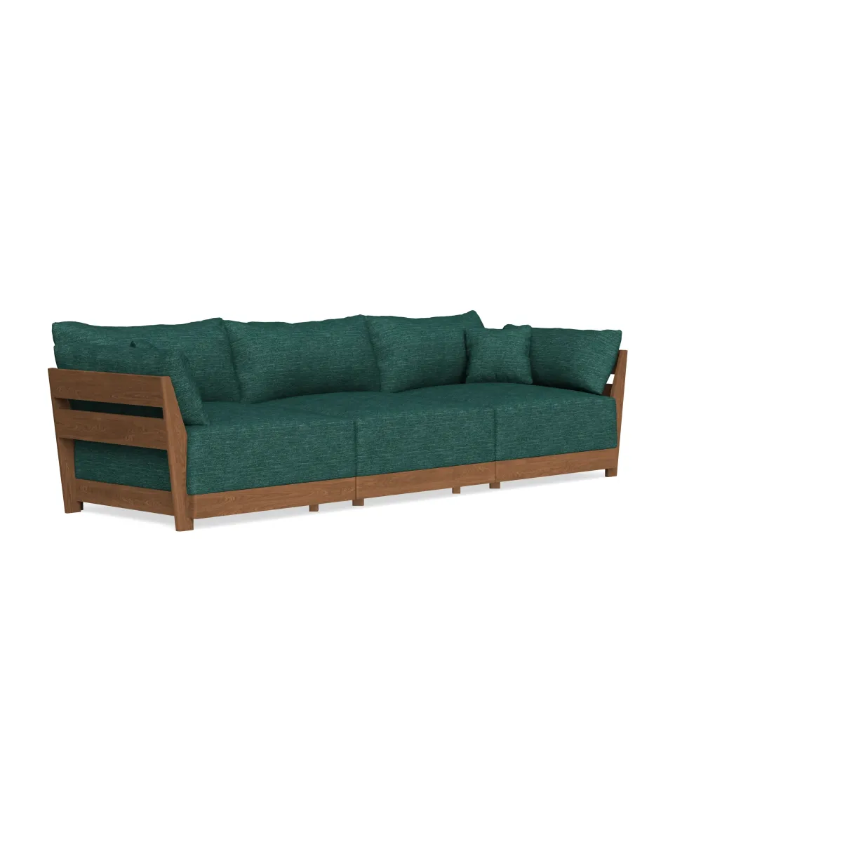 Modular Bondi Espresso 3-Seater Sofa in Forest Green | Memory Foam Blend