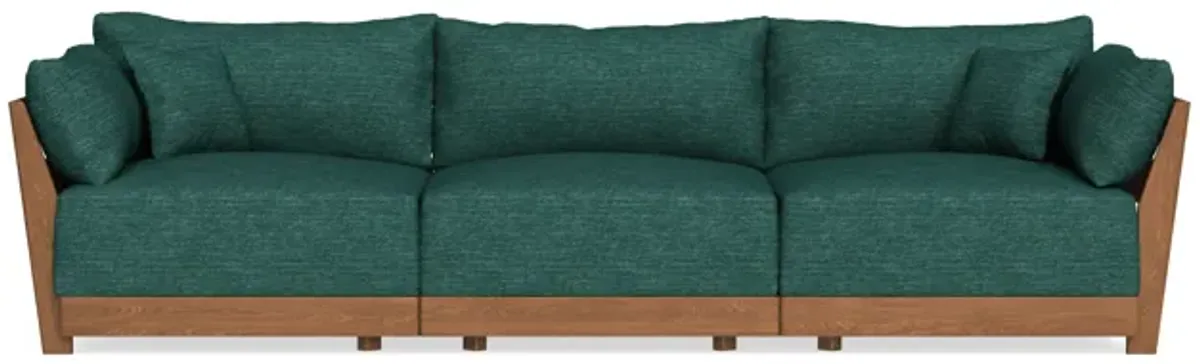 Modular Bondi Espresso 3-Seater Sofa in Forest Green | Memory Foam Blend