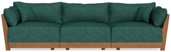Modular Bondi Espresso 3-Seater Sofa in Forest Green | Memory Foam Blend