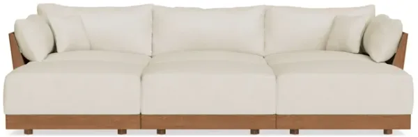Modular Bondi Espresso 3-Seater Daybed Sofa Sectional in Mascarpone | Classic Blend