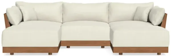 Modular Bondi Espresso 3-Seater U-Sectional in Eggshell | Memory Foam Blend