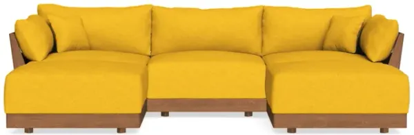 Modular Bondi Espresso 3-Seater U-Sectional in Sunflower | Classic Blend