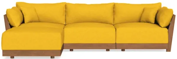 Modular Bondi Espresso 3-Seater Sectional in Sunflower | Memory Foam Blend