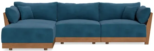 Modular Bondi Espresso 3-Seater Sectional in Commodore Blue | Classic Blend