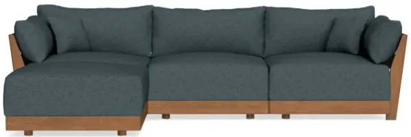 Modular Bondi Espresso 3-Seater Sectional in Ocean Gray | Memory Foam Blend