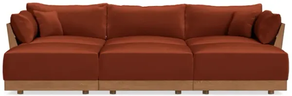 Modular Bondi Espresso 3-Seater Daybed Sofa Sectional in Rust | Classic Blend