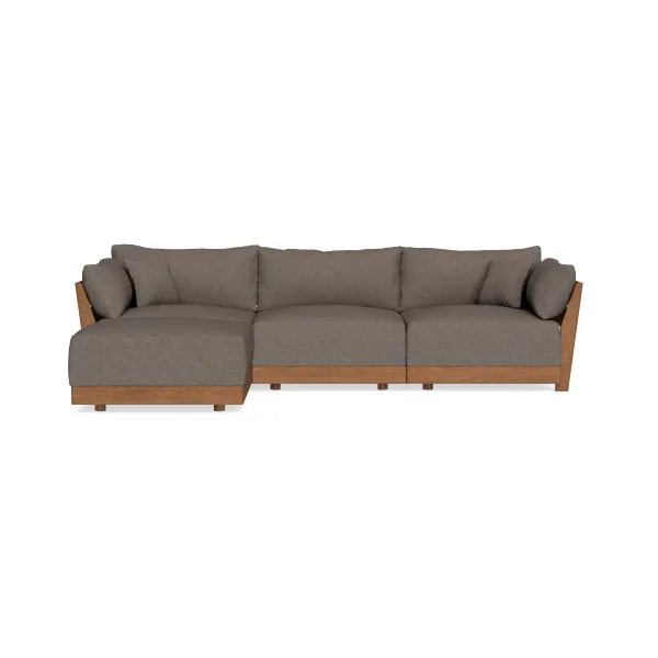 Modular Bondi Espresso 3-Seater Sectional in Smoke | Classic Blend