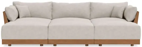 Modular Bondi Espresso 3-Seater Daybed Sofa Sectional in Alabaster | Classic Blend