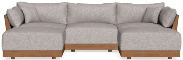 Modular Bondi Espresso 3-Seater U-Sectional in Heathered Taupe | Memory Foam Blend