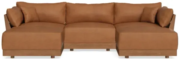 Modular Bondi Espresso 3-Seater U-Sectional in Whiskey | Memory Foam Blend