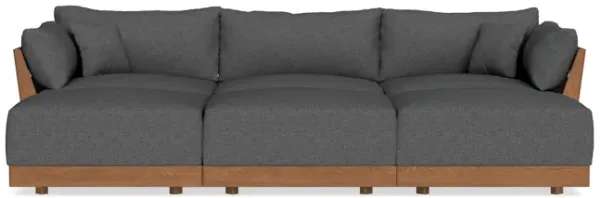 Modular Bondi Espresso 3-Seater Daybed Sofa Sectional in Pebble | Classic Blend