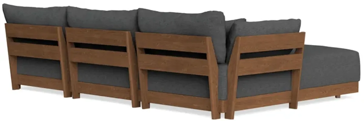Modular Bondi Espresso 3-Seater Sectional in Pebble | Classic Blend