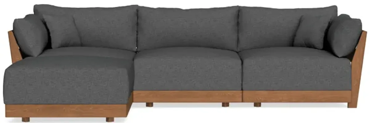 Modular Bondi Espresso 3-Seater Sectional in Pebble | Classic Blend