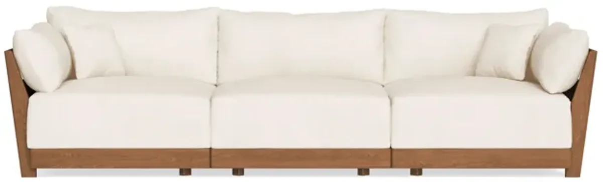 Modular Bondi Espresso 3-Seater Sofa in Powder | Memory Foam Blend