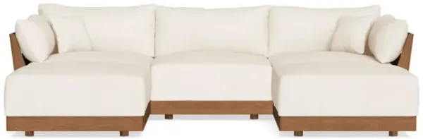 Modular Bondi Espresso 3-Seater U-Sectional in Powder | Memory Foam Blend