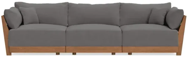 Modular Bondi Espresso 3-Seater Sofa in Burnt Ember | Memory Foam Blend