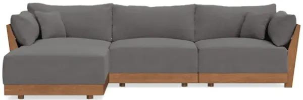 Modular Bondi Espresso 3-Seater Sectional in Burnt Ember | Memory Foam Blend