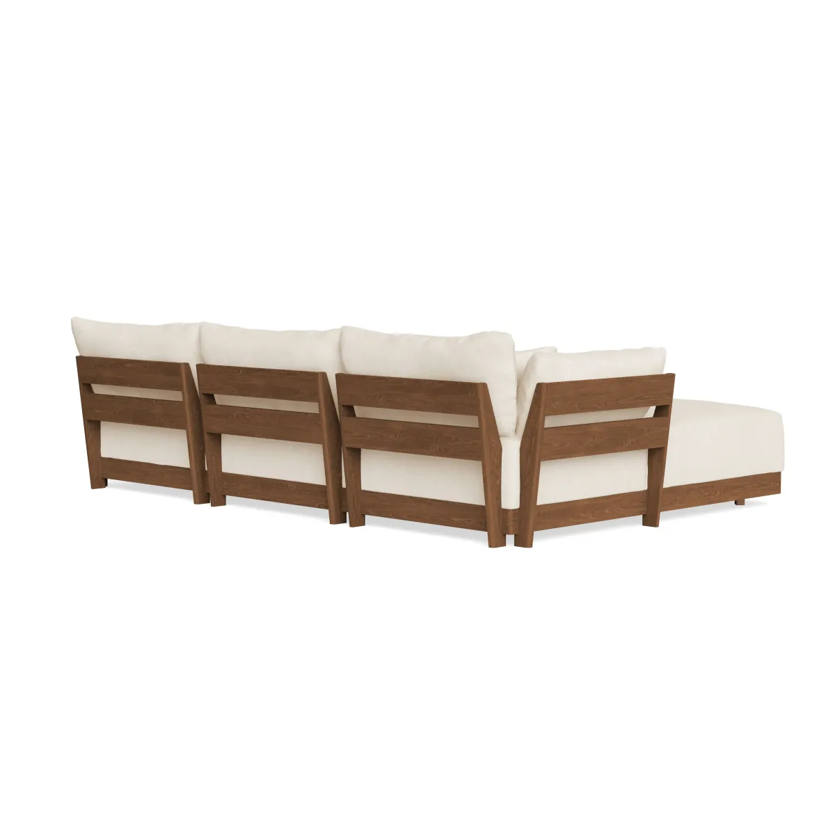 Modular Bondi Espresso 3-Seater Sectional in Powder | Memory Foam Blend