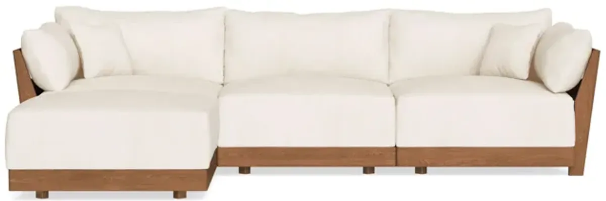 Modular Bondi Espresso 3-Seater Sectional in Powder | Memory Foam Blend