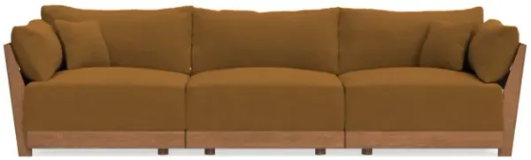 Modular Bondi Espresso 3-Seater Sofa in Cognac | Memory Foam Blend