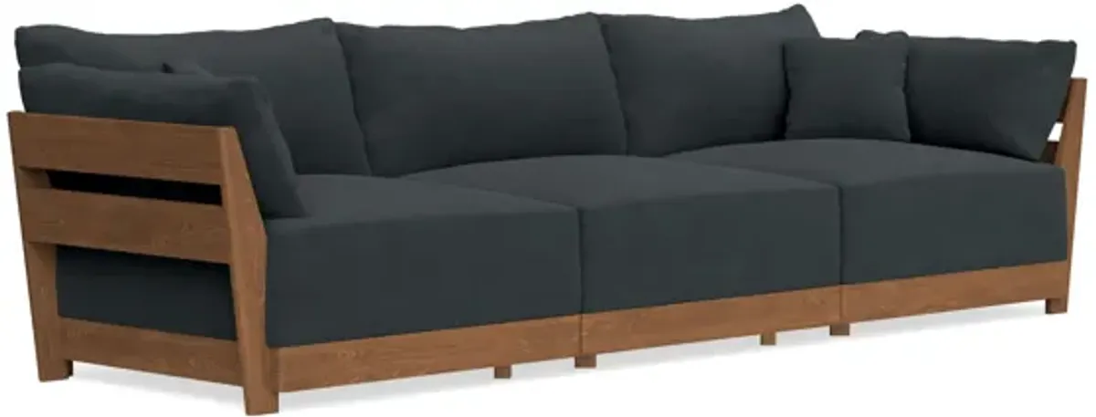 Modular Bondi Espresso 3-Seater Sofa in Obsidian | Memory Foam Blend