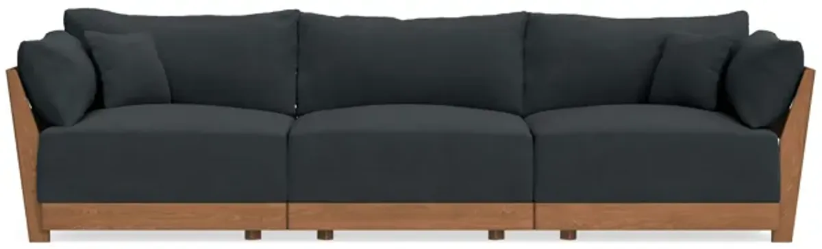 Modular Bondi Espresso 3-Seater Sofa in Obsidian | Memory Foam Blend