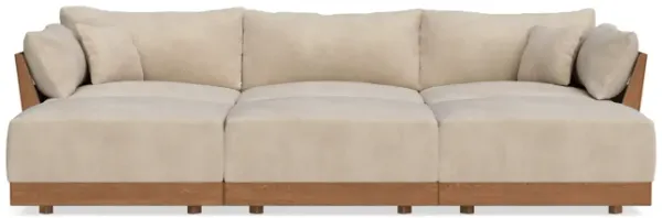 Modular Bondi Espresso 3-Seater Daybed Sofa Sectional in Oyster | Classic Blend