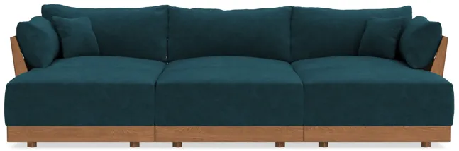 Modular Bondi Espresso 3-Seater Daybed Sofa Sectional in Indigo | Classic Blend
