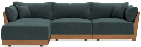Modular Bondi Espresso 3-Seater Sectional in Nightfall | Memory Foam Blend