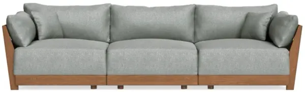Modular Bondi Espresso 3-Seater Sofa in Storm Gray | Memory Foam Blend