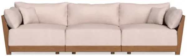 Modular Bondi Espresso 3-Seater Sofa in Blush | Memory Foam Blend