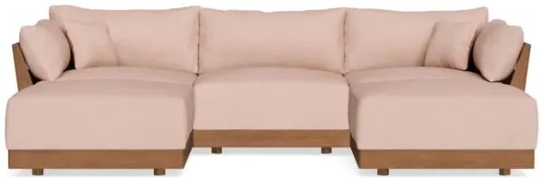 Modular Bondi Espresso 3-Seater U-Sectional in Rose Quartz | Memory Foam Blend