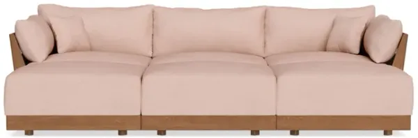 Modular Bondi Espresso 3-Seater Daybed Sofa Sectional in Rose Quartz | Classic Blend