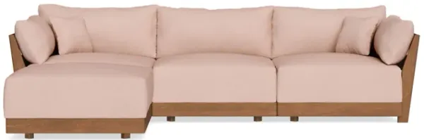Modular Bondi Espresso 3-Seater Sectional in Rose Quartz | Memory Foam Blend