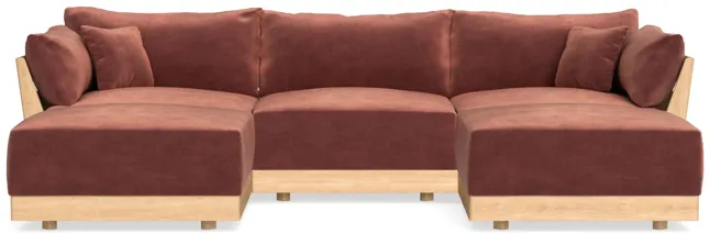 Modular Bondi Latte 3-Seater U-Sectional in Spice | Classic Blend