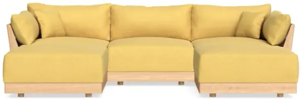 Modular Bondi Latte 3-Seater U-Sectional in Goldenrod | Classic Blend