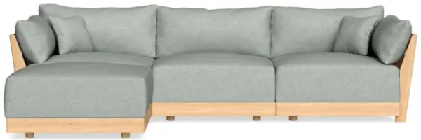 Modular Bondi Latte 3-Seater Sectional in Spa | Memory Foam Blend