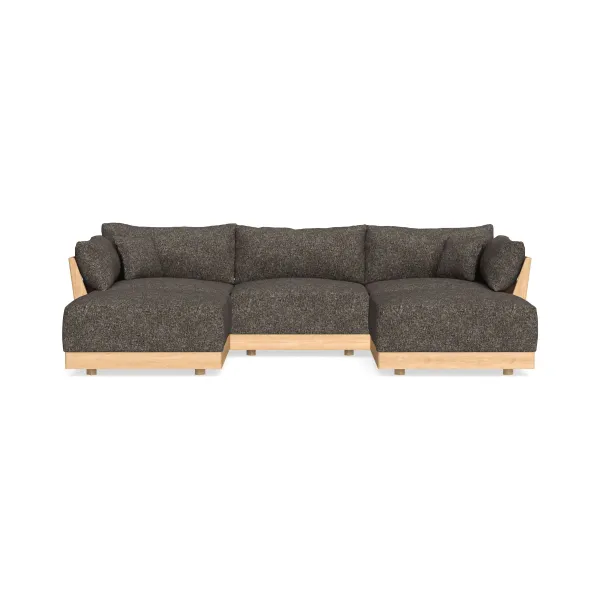 Modular Bondi Latte 3-Seater U-Sectional in Eclipse | Classic Blend