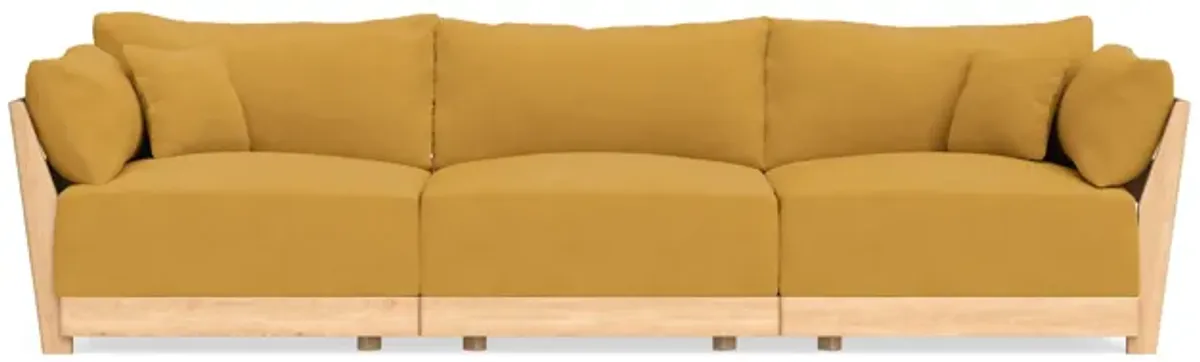 Modular Bondi Latte 3-Seater Sofa in Honey | Classic Blend
