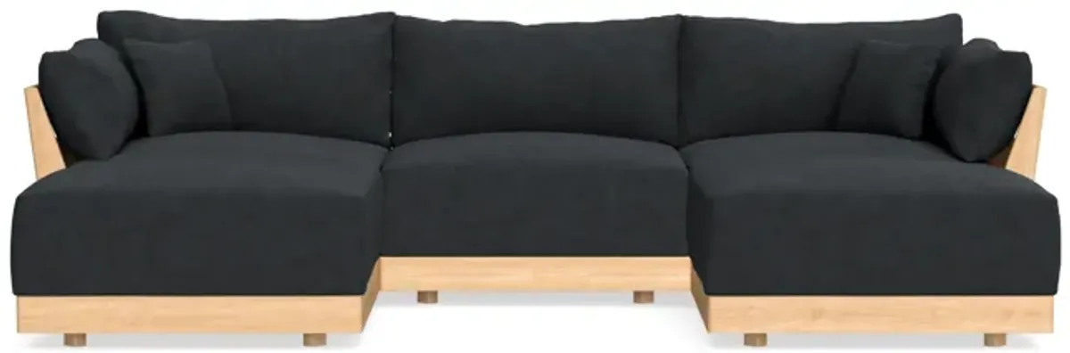 Modular Bondi Latte 3-Seater U-Sectional in Coal | Memory Foam Blend