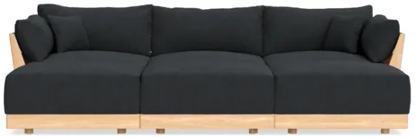 Modular Bondi Latte 3-Seater Daybed Sofa Sectional in Coal | Classic Blend